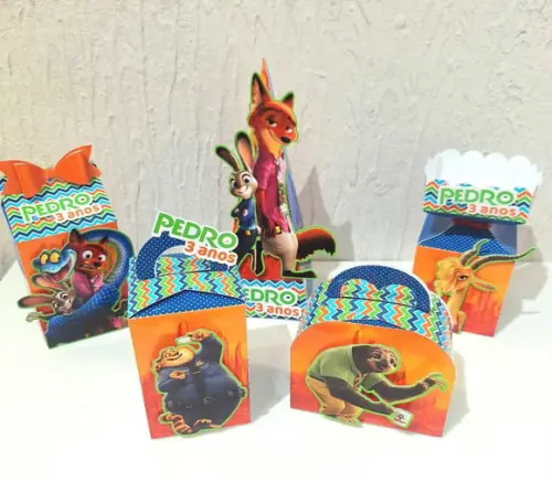 Kit Zootopia 2 - 50 Itens