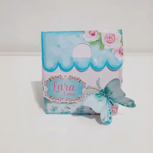 Mini Sacolinha - Jardim das Borboletas Aquarela