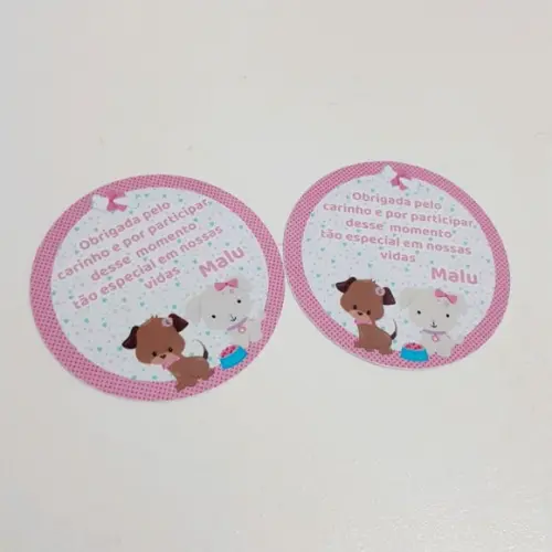 Tag Cachorrinho 5x5 cm