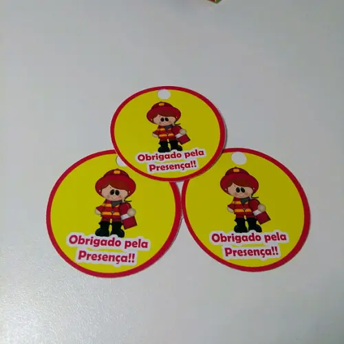 Tag de Agradecimento - Bombeiro