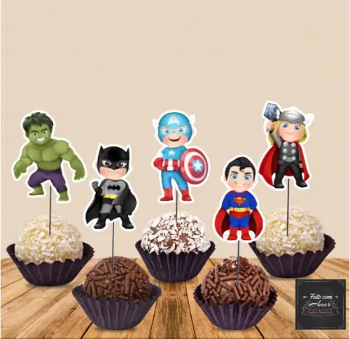 Tag para Docinho - Super Heróis Cute