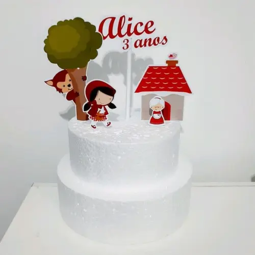Topo de Bolo - Chapeuzinho Vermelho