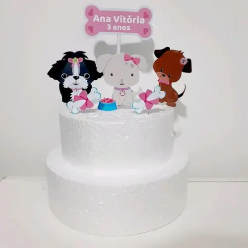 Topo de Bolo - Cachorrinhos