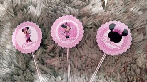 Topper Minnie Rosa (50 Un)