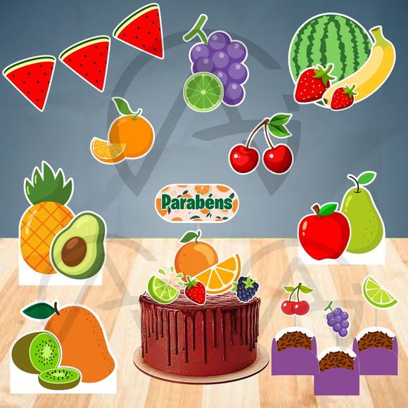 Kit Festa Fruta Mesversario Decoracao Completa Aniversario