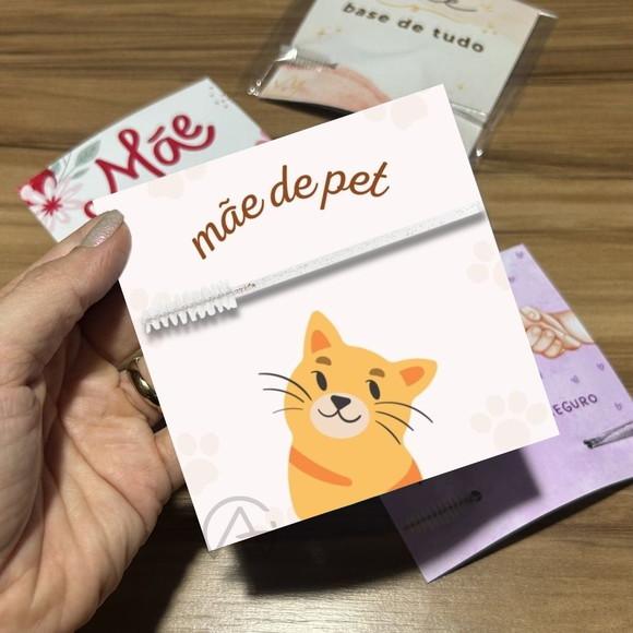 Mimo Porta Escova de Cílios Mae de Pet Gato 30 Unidades