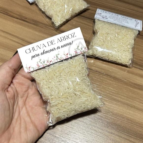 Chuva de Arroz Estampa Flores Noivos 9 Unidades