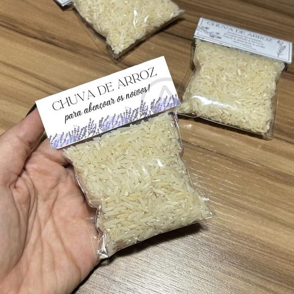 Chuva de Arroz Estampa Floral Roxa 18 Unidades