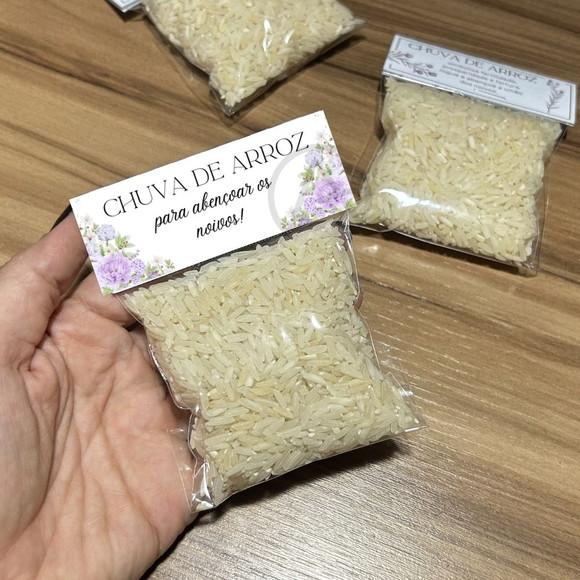 Chuva de Arroz Estampa Flores Rosa 9 Unidades