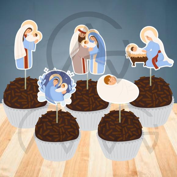30 Unidades Forminhas e Apliques Maria Mae Jesus Catolico