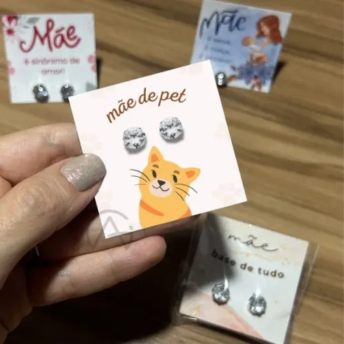 Mae de Pet Gato Brinco Dia das Maes 45 Und.