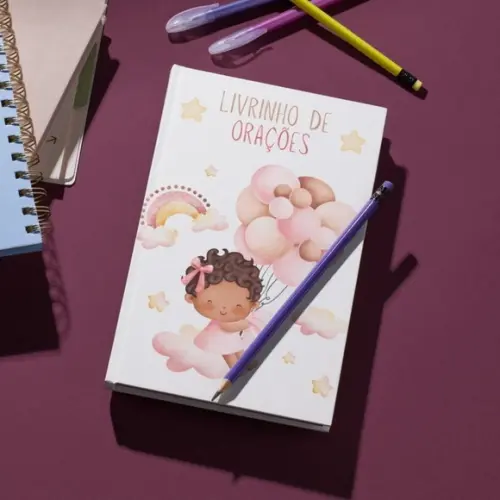 Livro Oracoes Lembrancinha Batismo Menina 30 Unidades