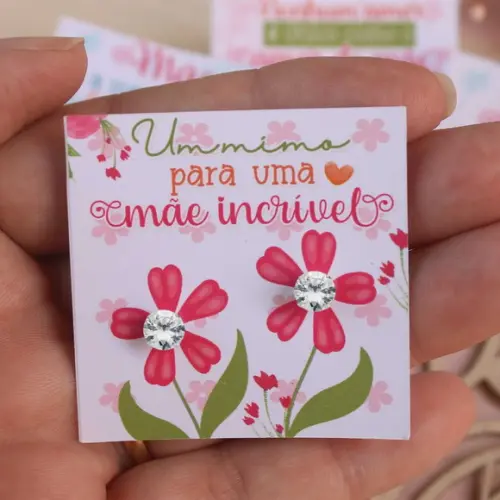 Mimo Brinco Dia das Maes Lembrancinha Estampa Flor 30 Und.