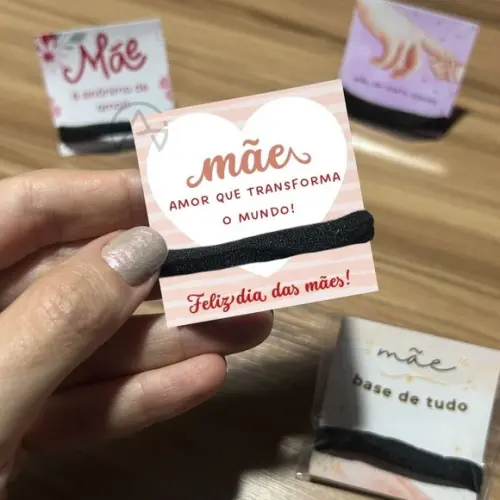 Dia das Maes Amarrador de Cabelo Mimo 50 Unidades