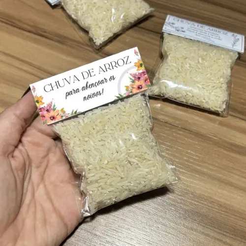 Chuva de Arroz Estampa Flores Coloridas 9 Unidades