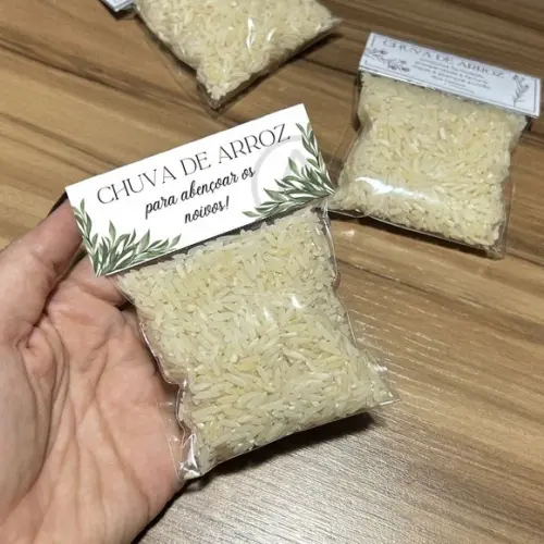 Chuva de Arroz Estampa Flores Verdes 18 Unidades