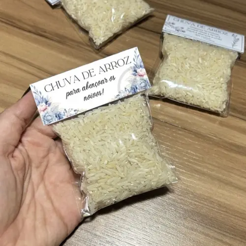Chuva de Arroz Estampa Floral Azul 18 Unidades