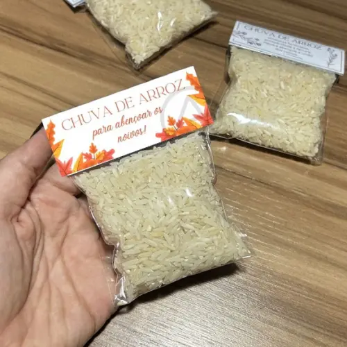 Chuva de Arroz Estampa Flores Laranja Amarelo 9 Unidades