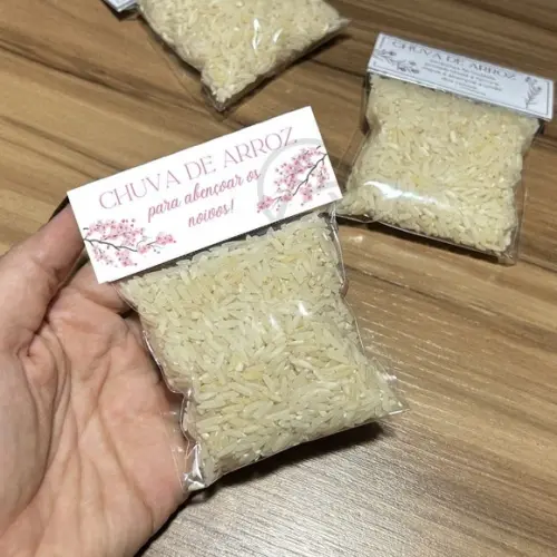 Chuva de Arroz Lembrancinha Estampa Flores 27 Unidades