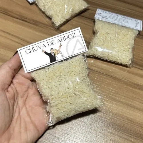 Chuva de Arroz Estampa Noivos Casamento 18 Unidades
