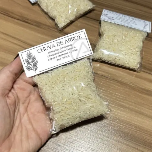 Chuva de Arroz Casamento Estampa Flor 9 Unidades