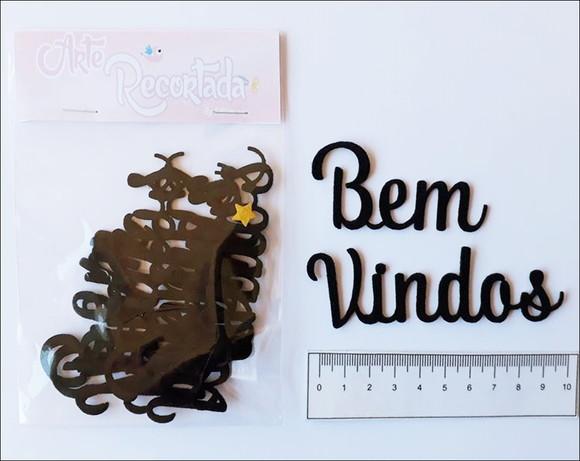 Bem Vindo recorte em feltro 10 cm