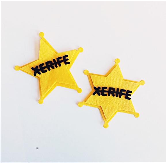 Estrela de Xerife - Recorte em Feltro