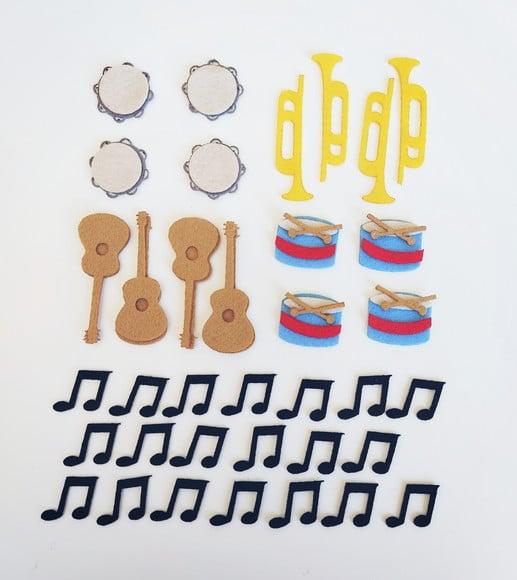INSTRUMENTOS MUSICAIS RECORTE A LASER