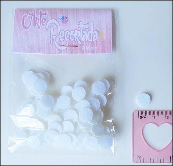 CÍRCULO BRANCO 1 cm DE DIÂMETRO