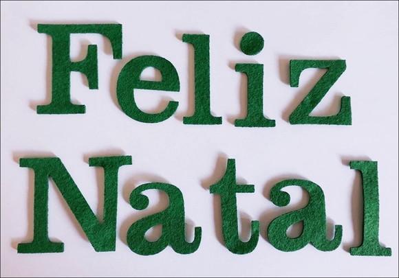FELIZ NATAL recorte em feltro