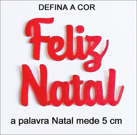 Feliz Natal 10 Unidades 5 cm
