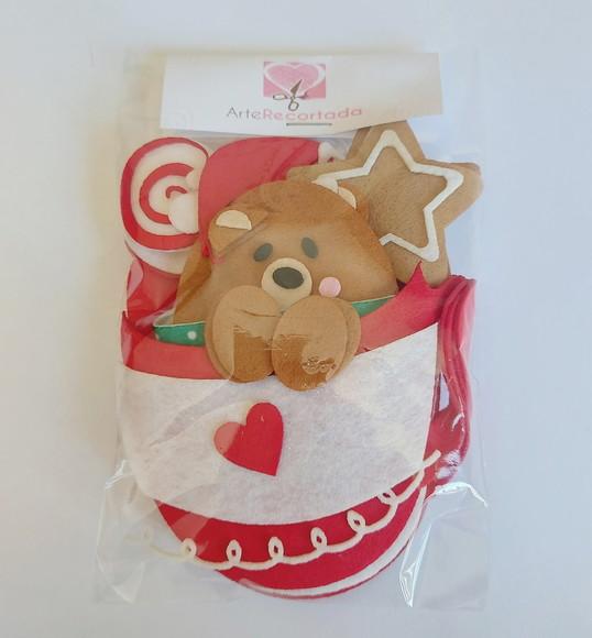 Urso Na Xícara - Pingente De Natal Com Recheio