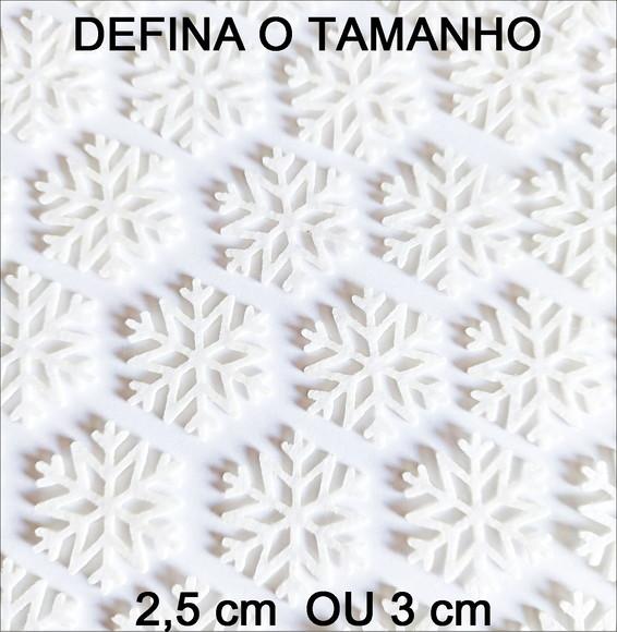 FLOCO DE NEVE ESTRELADO - 25 unidades