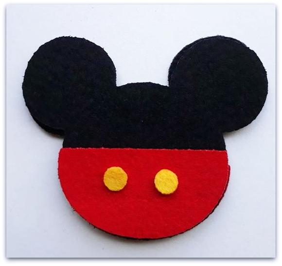 Recorte a Laser Mickey P Chaveiro - 5 Unidades