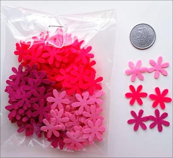 FLORES 2 CM 3 TONS DE ROSA