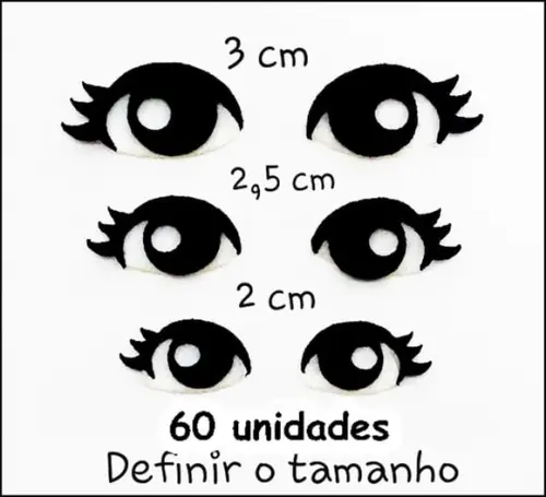 Olhos Boneca Recorte a Laser