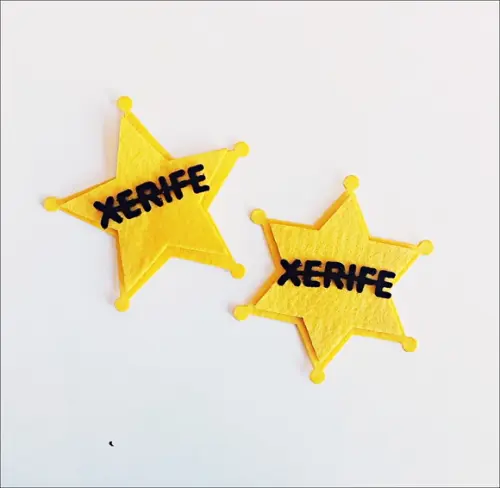 Estrela de Xerife - Recorte em Feltro