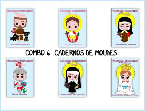 COMBO 6 SANTINHOS - Caderno de Moldes