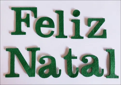 FELIZ NATAL recorte em feltro