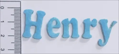 NOME em feltro para aplicação
