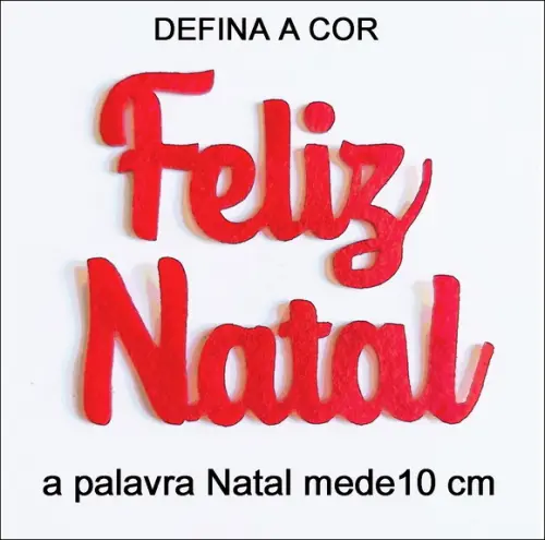Feliz Natal 5 Unidades 10 cm