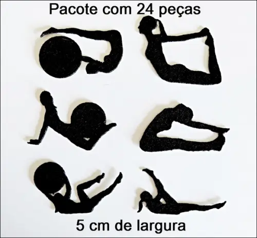 Pilates 5 cm Aplique Recorte a Laser