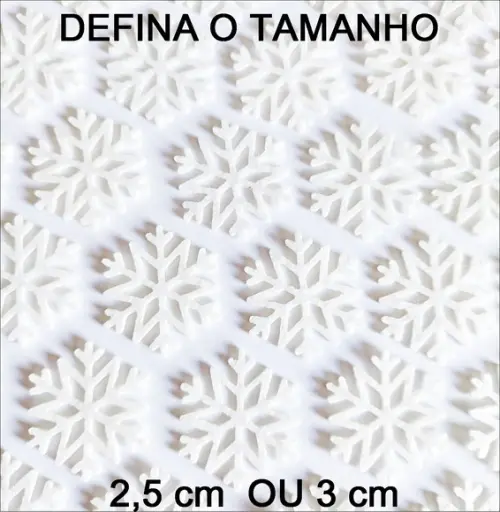 FLOCO DE NEVE ESTRELADO - 25 unidades