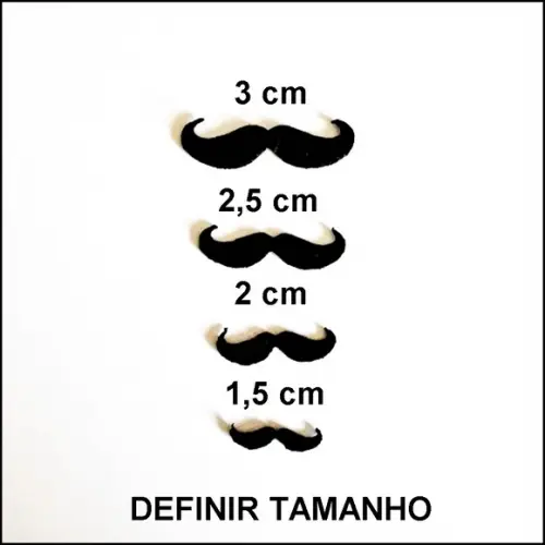 BIGODE CURVO RECORTE A LASER