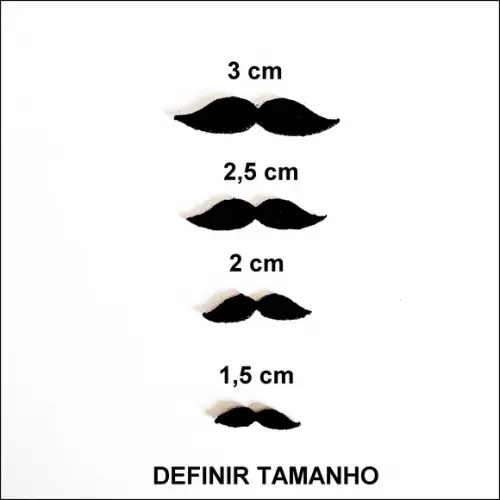 BIGODE RETO RECORTE A LASER