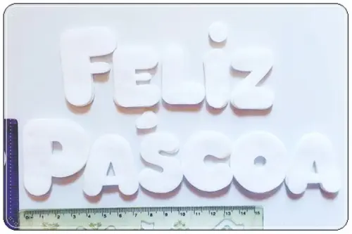 FELIZ PÁSCOA recorte em feltro 5 cm