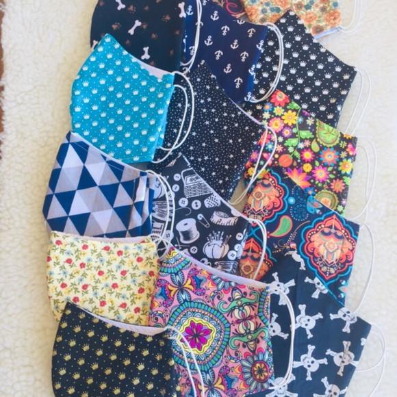Kit 15 Mascaras tripla de tecido reutilizável