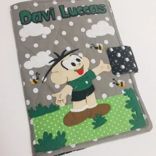 Capa caderneta de vacinação Cebolinha