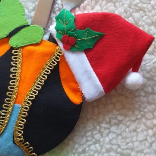 Porta talher de Natal Pateta e Pluto