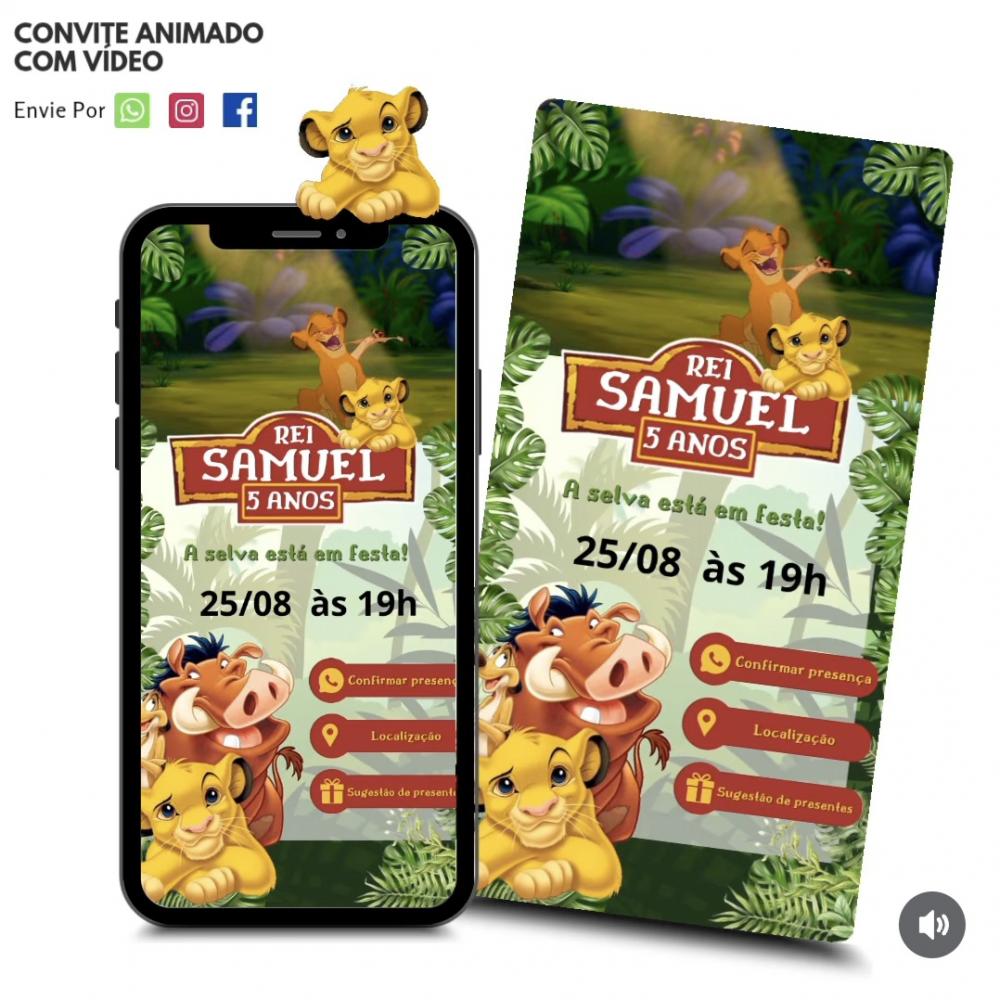 Convite animado premium